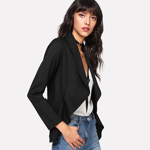 2018 Hot Shawl Collar Open Front Blazer
